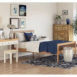 Ravel Rustic Nightstand – Cream