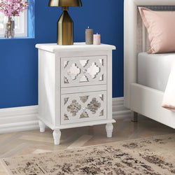 Elowen Whitewash Nightstand – White Wash Mirror