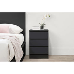 Braylon Triple Drawer Nightstand – Black