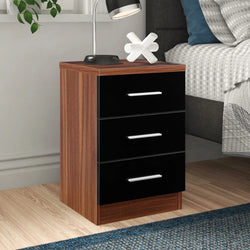 Novaro Gloss Trio Nightstand – Walnut