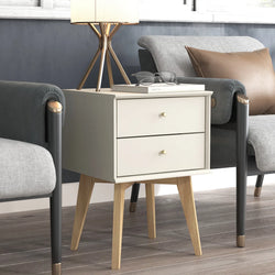 Elvora Mid Century Nightstand – Grey