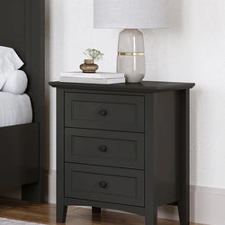 Halwick Heritage Bedside Chest – Black