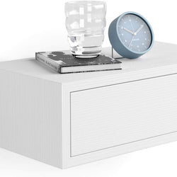Lunetti Floating Wall Nightstand – Ashwood White