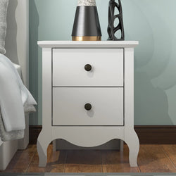 Calwood Vintage Curve Nightstand – White