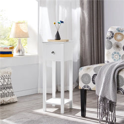 Nuvin Slimline Accent Table – White