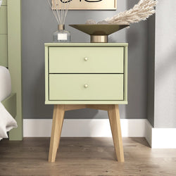 Elvora Mid Century Nightstand – Sage Green