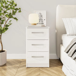 Mirello Sleek Bedside Chest – White