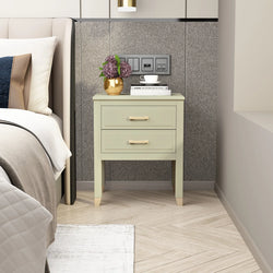 Luneburg Two Drawer Night Table – Teal