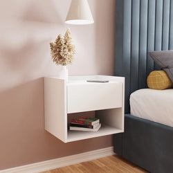 Neyrix Floating Duo Nightstand – White ( Set of Two )