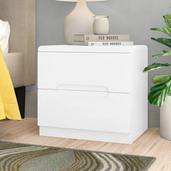 Veyra High Gloss Bedside Cabinet - White