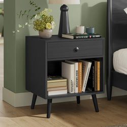 Kerrigan Modern Bedside Stand – Black