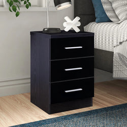 Novaro Gloss Trio Nightstand – Black