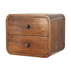 Maroni Curve Wall Nightstand – Chestnut