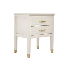 Luneburg Two Drawer Night Table – White