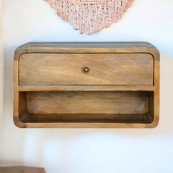 Carroway Wall Mount Bedside Shelf – Oak