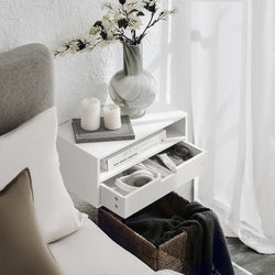 Lunexa Wall Mount Night Table – White