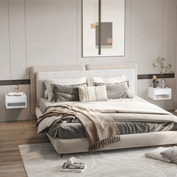 Elsyn Floating Bedside Duo – White ( Set of Two )