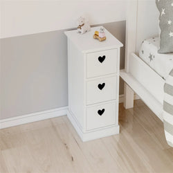 Bellora Heartside Nightstand Duo – White ( Set of Two )