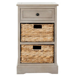 Ravel Rustic Nightstand – Grey