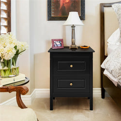 Braventon Double Drawer Night Unit – Black