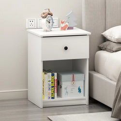 Arvane Twin Bedside Towers – White (Set of Two )