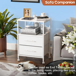 Veltrin Mobile Charging Nightstand – White