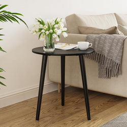 Lennox Round Bedside Table - Black