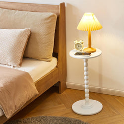 Lexi Nightstand Bedside Round Table - White