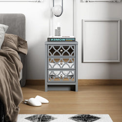 Solmera Mirra Bedside Stand – Cool Grey