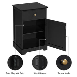 Emsley Storage Cabinet Table – Black