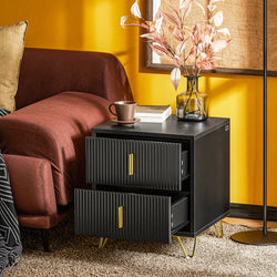 Mirello Luxe Bedside Stand – Black