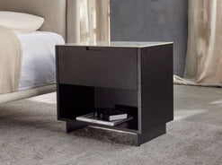 Black bedside tables