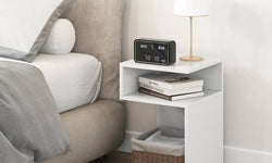 Branquinha S-Shaped Bedside Table - White