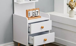 Chaky Bedside Table - White