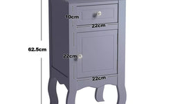 Flossmoor Narrow Bedside Table - Grey