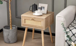 Indra Bedside Table - Oak