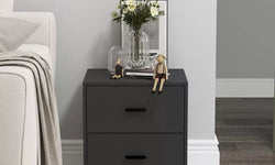 Lukasik Bedside Table - Black