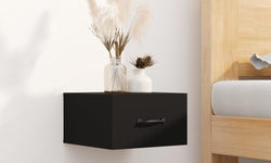 Sereena Wall Mounted Bedside Table - Black