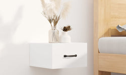 Sereena Wall Mounted Bedside Table - High Gloss White