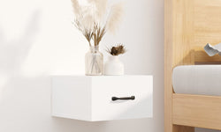 Sereena Wall Mounted Bedside Table - White