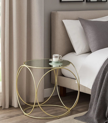 Mirrored bedside tables